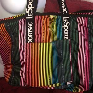 Rainbow LeSportSac Large Tote, Rare